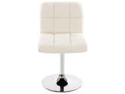 Chaise De Salle à Manger Cadiz, Pivotante,simili Cuir Blanc Base Chromée -Meilleur Meubles Magasin chaise 24197777