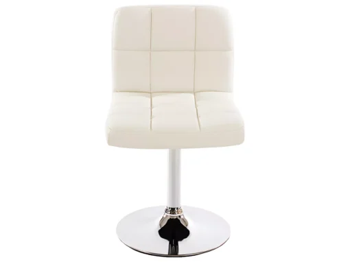 Chaise De Salle à Manger Cadiz, Pivotante,simili Cuir Blanc Base Chromée -Meilleur Meubles Magasin chaise 24197777