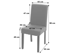 Chaise De Salle à Manger Littau Schriftzug,écriture Gris, Pieds Foncés -Meilleur Meubles Magasin chaise 24197853