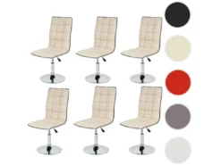Chaise De Salle à Manger MCW-C41 (lot De 6),crème -Meilleur Meubles Magasin chaise 24198121