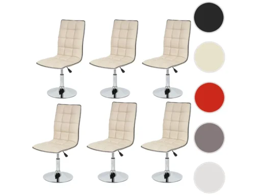 Chaise De Salle à Manger MCW-C41 (lot De 6),crème -Meilleur Meubles Magasin chaise 24198121