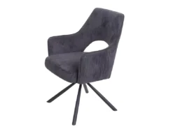 Chaise De Salle à Manger MCW-K3,cord – Gris Foncé -Meilleur Meubles Magasin chaise 24279595