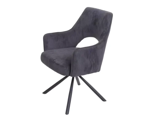 Chaise De Salle à Manger MCW-K3,cord – Gris Foncé -Meilleur Meubles Magasin chaise 24279595