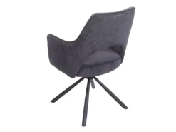 Chaise De Salle à Manger MCW-K3,cord – Gris Foncé -Meilleur Meubles Magasin chaise 24279597
