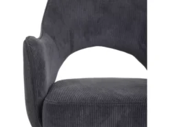 Chaise De Salle à Manger MCW-K3,cord – Gris Foncé -Meilleur Meubles Magasin chaise 24279601