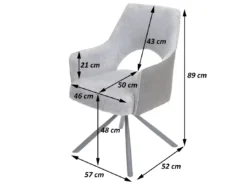 Chaise De Salle à Manger MCW-K30 (lot De 6),crème -Meilleur Meubles Magasin chaise 24282787