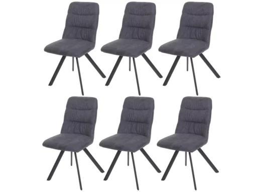 Chaise De Salle à Manger MCW-J69 (lot De 6),anthracite -Meilleur Meubles Magasin chaise 24285751