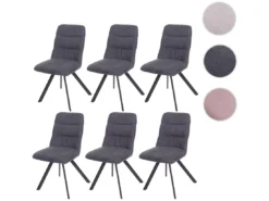 Chaise De Salle à Manger MCW-J69 (lot De 6),anthracite -Meilleur Meubles Magasin chaise 24285767