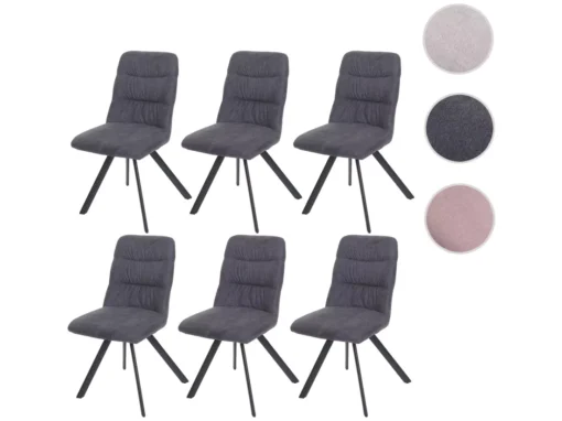 Chaise De Salle à Manger MCW-J69 (lot De 6),anthracite -Meilleur Meubles Magasin chaise 24285767