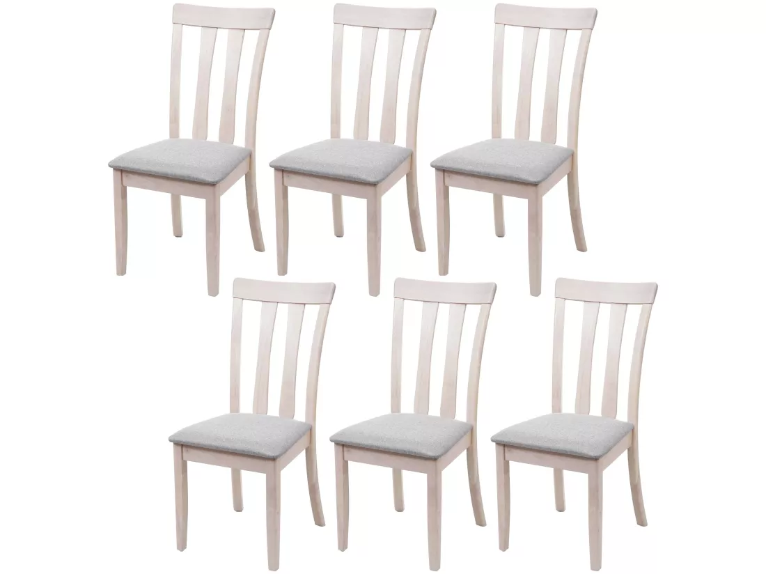 Chaise De Salle à Manger MCW-G46 (lot De 6),châssis Clair, Gris 4 Chaise De Salle à Manger MCW-G46 (lot De 6),châssis Clair, Gris – Image 2