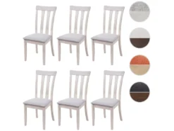 Chaise De Salle à Manger MCW-G46 (lot De 6),châssis Clair, Gris 20 Chaise De Salle à Manger MCW-G46 (lot De 6),châssis Clair, Gris -Meilleur Meubles Magasin chaise 24289089