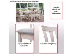 Chaise De Salle à Manger MCW-G46 (lot De 6),châssis Clair, Gris 21 Chaise De Salle à Manger MCW-G46 (lot De 6),châssis Clair, Gris -Meilleur Meubles Magasin chaise 24289091