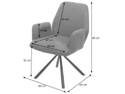 Chaise De Salle à Manger MCW-H71 Pivotante,gris Clair -Meilleur Meubles Magasin chaise 24289117