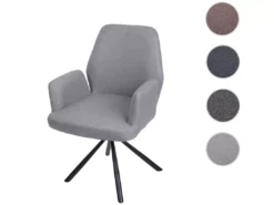 Chaise De Salle à Manger MCW-H71 Pivotante,gris Clair -Meilleur Meubles Magasin chaise 24289131