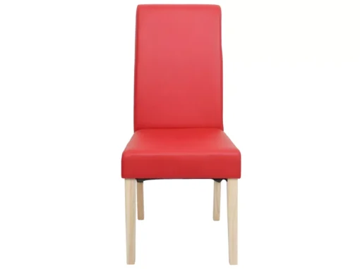 Chaise De Salle à Manger Cesena (lot De 2),similicuir Mat, Rouge, Pieds Clairs -Meilleur Meubles Magasin chaise 24289153