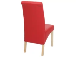 Chaise De Salle à Manger Cesena (lot De 2),similicuir Mat, Rouge, Pieds Clairs -Meilleur Meubles Magasin chaise 24289157