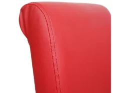 Chaise De Salle à Manger Cesena (lot De 2),similicuir Mat, Rouge, Pieds Clairs -Meilleur Meubles Magasin chaise 24289159