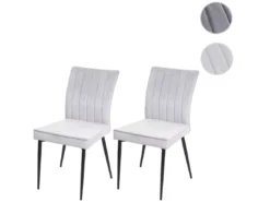 Chaise De Salle à Manger MCW-K16 (lot De 2),gris Clair -Meilleur Meubles Magasin chaise 24289341