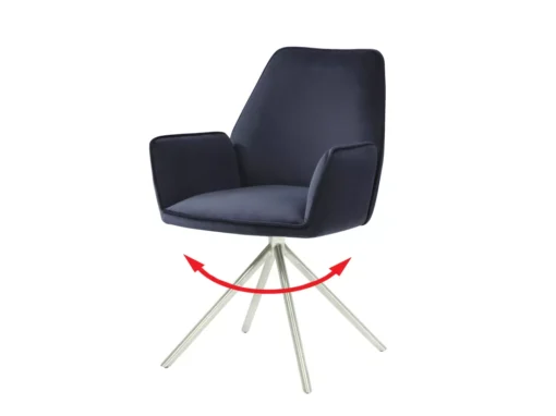 Chaise De Salle à Manger MCW-G67,bleu Anthracite, Inox -Meilleur Meubles Magasin chaise 24289497