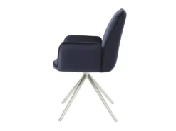 Chaise De Salle à Manger MCW-G67,bleu Anthracite, Inox -Meilleur Meubles Magasin chaise 24289501