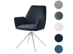 Chaise De Salle à Manger MCW-G67,bleu Anthracite, Inox -Meilleur Meubles Magasin chaise 24289513