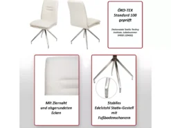 Chaise De Salle à Manger MCW-H70 (lot De 6),gris-brun -Meilleur Meubles Magasin chaise 24290071