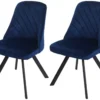 Chaise De Salle à Manger MCW-K25 (lot De 2),bleu -Meilleur Meubles Magasin chaise 24290091