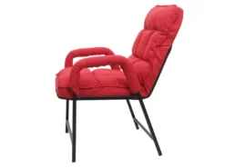 Chaise De Salle à Manger MCW-K40,tissu/textile Rouge -Meilleur Meubles Magasin chaise 24290285