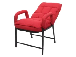 Chaise De Salle à Manger MCW-K40,tissu/textile Rouge -Meilleur Meubles Magasin chaise 24290287