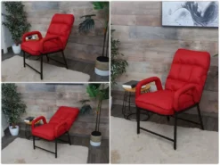 Chaise De Salle à Manger MCW-K40,tissu/textile Rouge -Meilleur Meubles Magasin chaise 24290293