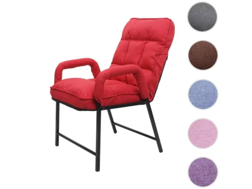 Chaise De Salle à Manger MCW-K40,tissu/textile Rouge -Meilleur Meubles Magasin chaise 24290295