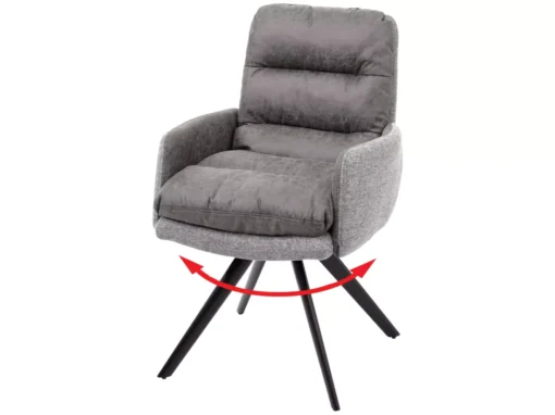 Chaise De Salle à Manger MCW-G66,gris Clair-gris, Avec Accoudoirs -Meilleur Meubles Magasin chaise 24291067