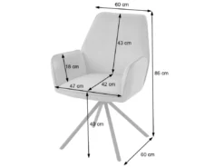 Chaise De Salle à Manger MCW-G67 (lot De 6),anthracite-bleu, Inox -Meilleur Meubles Magasin chaise 24291557