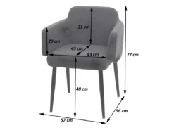 Chaise De Salle à Manger MCW-L13 (lot De 6),crème-blanc -Meilleur Meubles Magasin chaise 24291627