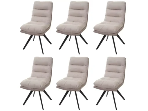 Chaise De Salle à Manger MCW-G66 (lot De 6),crème -Meilleur Meubles Magasin chaise 24291803
