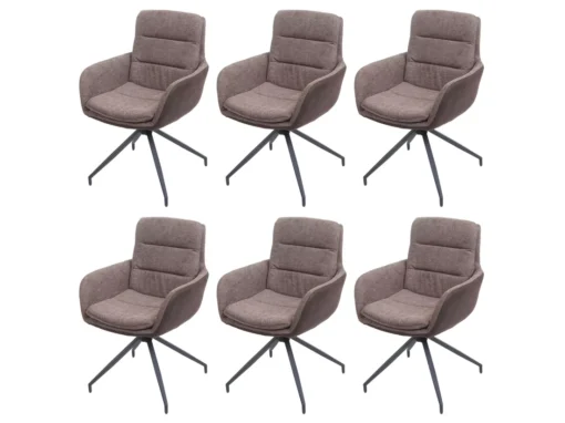 Chaise De Salle à Manger MCW-K32 (lot De 6),brun-brun Foncé -Meilleur Meubles Magasin chaise 24291903