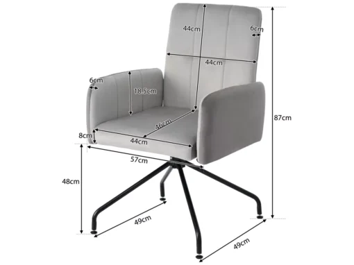 Ensemble De 4 Chaises De Salle à Manger En Velours Avec Cadre Carré - Gris -Meilleur Meubles Magasin chaise 24307707