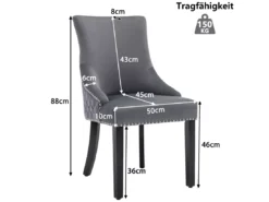 Chaise De Salle à Manger (chaise De Cuisine,lot De 2),gris -Meilleur Meubles Magasin chaise 24392343