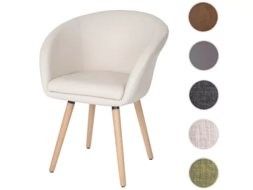 Chaise De Salle à Manger Vaasa T633,similicuir, Crème -Meilleur Meubles Magasin chaise 24422659