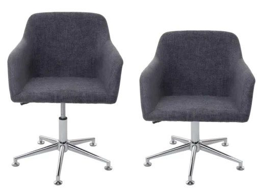Chaise De Salle à Manger MCW-A74 (lot De 6),tissu, Gris -Meilleur Meubles Magasin chaise 24425213