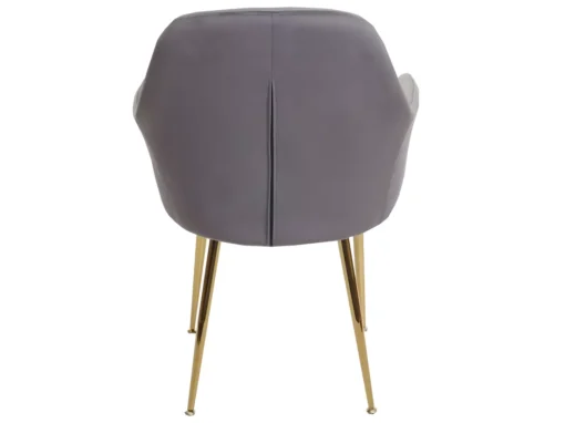 Chaise De Salle à Manger MCW-F18 (lot De 2),velours Gris, Pieds Dorés -Meilleur Meubles Magasin chaise 24425447