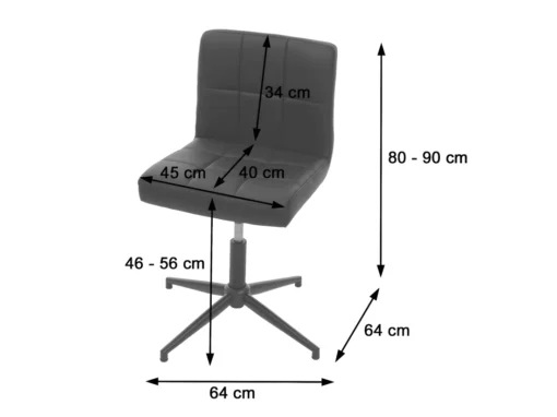 Chaise De Salle à Manger Cadiz II (lot De 6),tissu/textile Gris Foncé, Pied Noir -Meilleur Meubles Magasin chaise 24433949