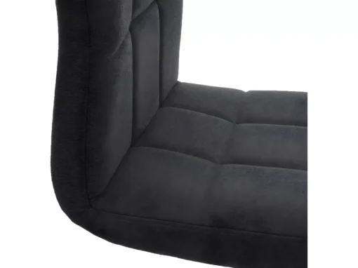 Chaise De Salle à Manger Cadiz II (lot De 6),tissu/textile Gris Foncé, Pied Noir -Meilleur Meubles Magasin chaise 24433955