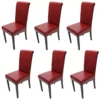 Chaise De Salle à Manger Lecce II (lot De 6),rouge/pieds Foncés -Meilleur Meubles Magasin chaise 24434025