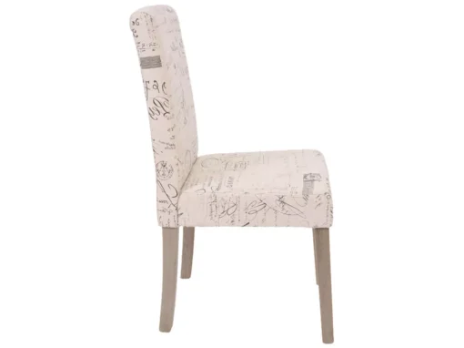 Chaise De Salle à Manger Littau Textil (lot De 6),tissu Avec écriture, Crème, Pieds Couleur Chaîne -Meilleur Meubles Magasin chaise 24434047