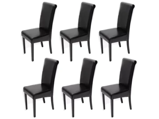 Chaise De Salle à Manger Lecce II (lot De 6),noir/pieds Foncés -Meilleur Meubles Magasin chaise 24434201