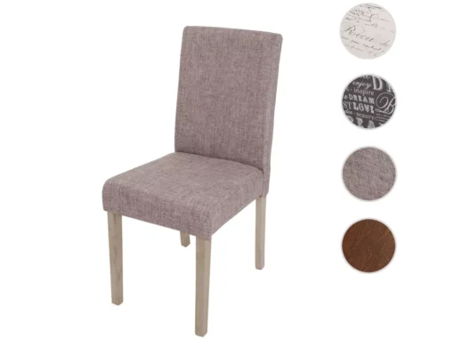Chaise De Salle à Manger Littau Textil,gris, Pieds Marron -Meilleur Meubles Magasin chaise 24434271