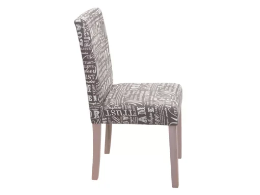 Chaise De Salle à Manger Littau Schrift (lot De 2),Textile Avec écriture, Gris - Chêne -Meilleur Meubles Magasin chaise 24434459