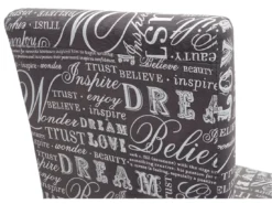 Chaise De Salle à Manger Littau Schrift (lot De 2),Textile Avec écriture, Gris - Chêne -Meilleur Meubles Magasin chaise 24434461