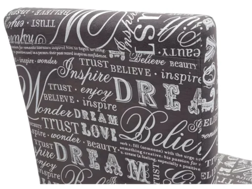 Chaise De Salle à Manger Littau Schrift (lot De 2),Textile Avec écriture, Gris - Chêne -Meilleur Meubles Magasin chaise 24434461